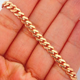 Pulso Cubana Monaco 6.3gr / 7 1/4 in / 4.8mm  Dos Oros Rosa Blanco +4 18K $