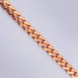 Pulso Cubana Monaco 6.2gr / 7 1/4 in / 4.8mm  Dos Oros Rosa Blanco +4 18K $