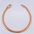 Pulso Cubana Monaco 6.3gr / 7 1/4 in / 4.8mm  Dos Oros Rosa Blanco +4 18K $