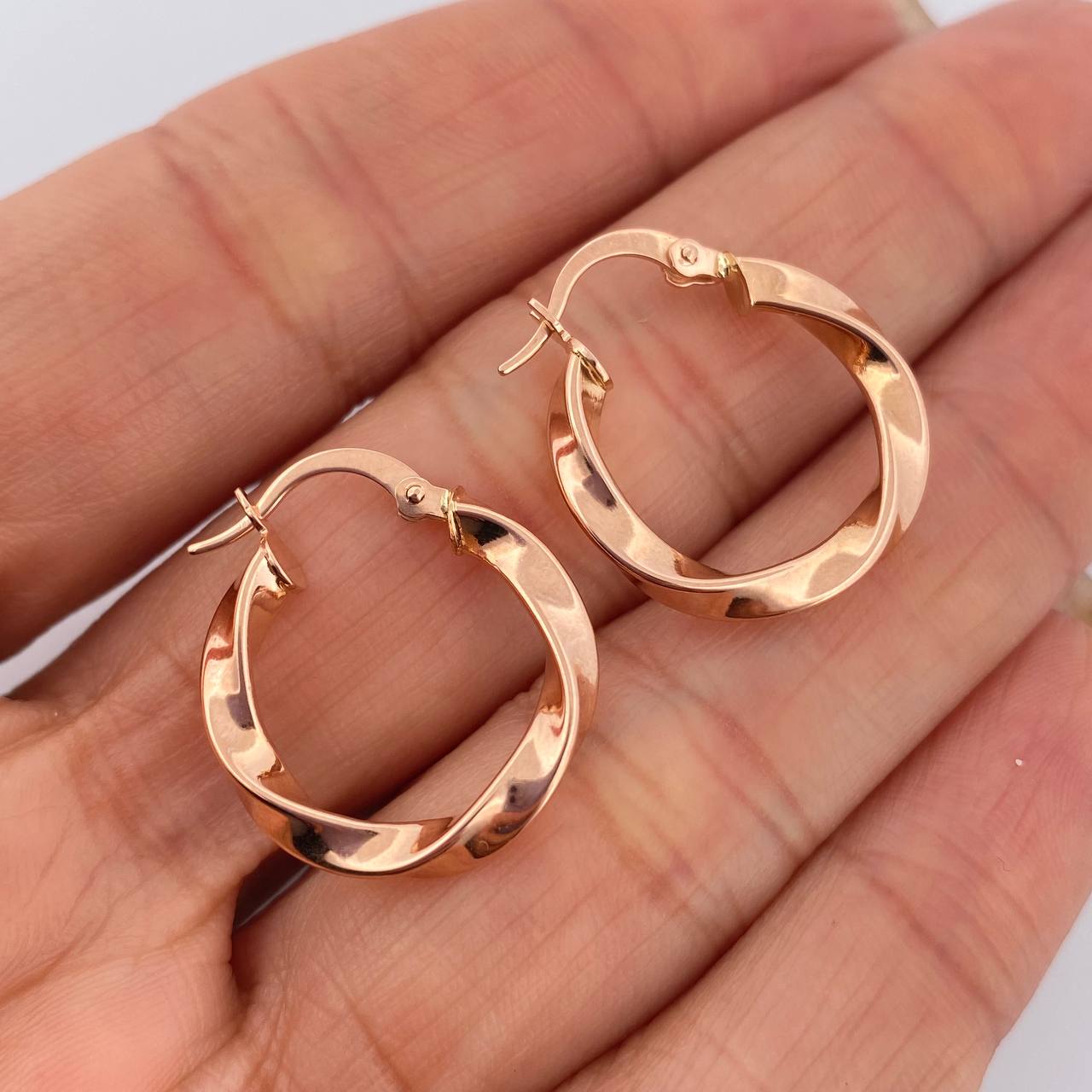 Candongas Asby 1.8gr / 3/4 in / Oro Rosa 18K %