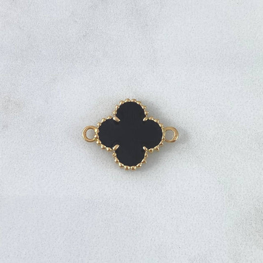 Charm VCyA Clover 3.35gr / 1.5mm Black Yellow Gold