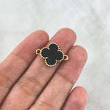 Charm VCyA Clover 3.1gr / 1.5mm Black Yellow Gold