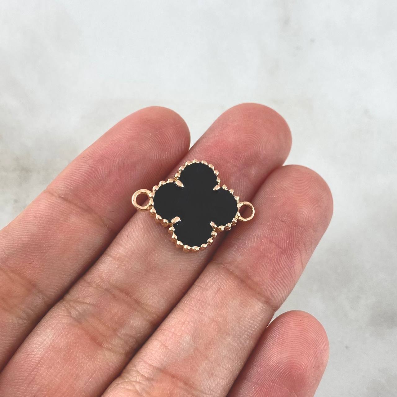 Charm VCyA Clover 3.25gr / 1.5mm Black Rose Gold