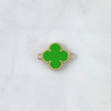 Charm VCyA Clover 2.9gr / 1.5mm Grass Green Yellow Gold