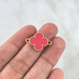 Charm VCyA Clover 2.85gr / 1.5mm Magenta Yellow Gold