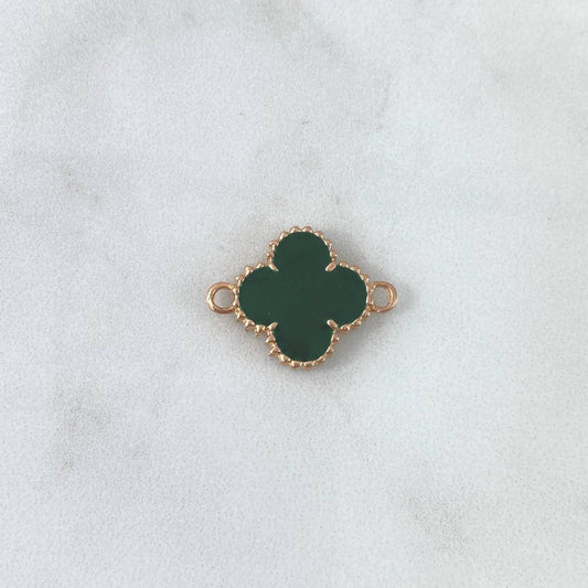 Charm VCyA Clover 3.15gr / 1.5mm Dark Green Rose Gold