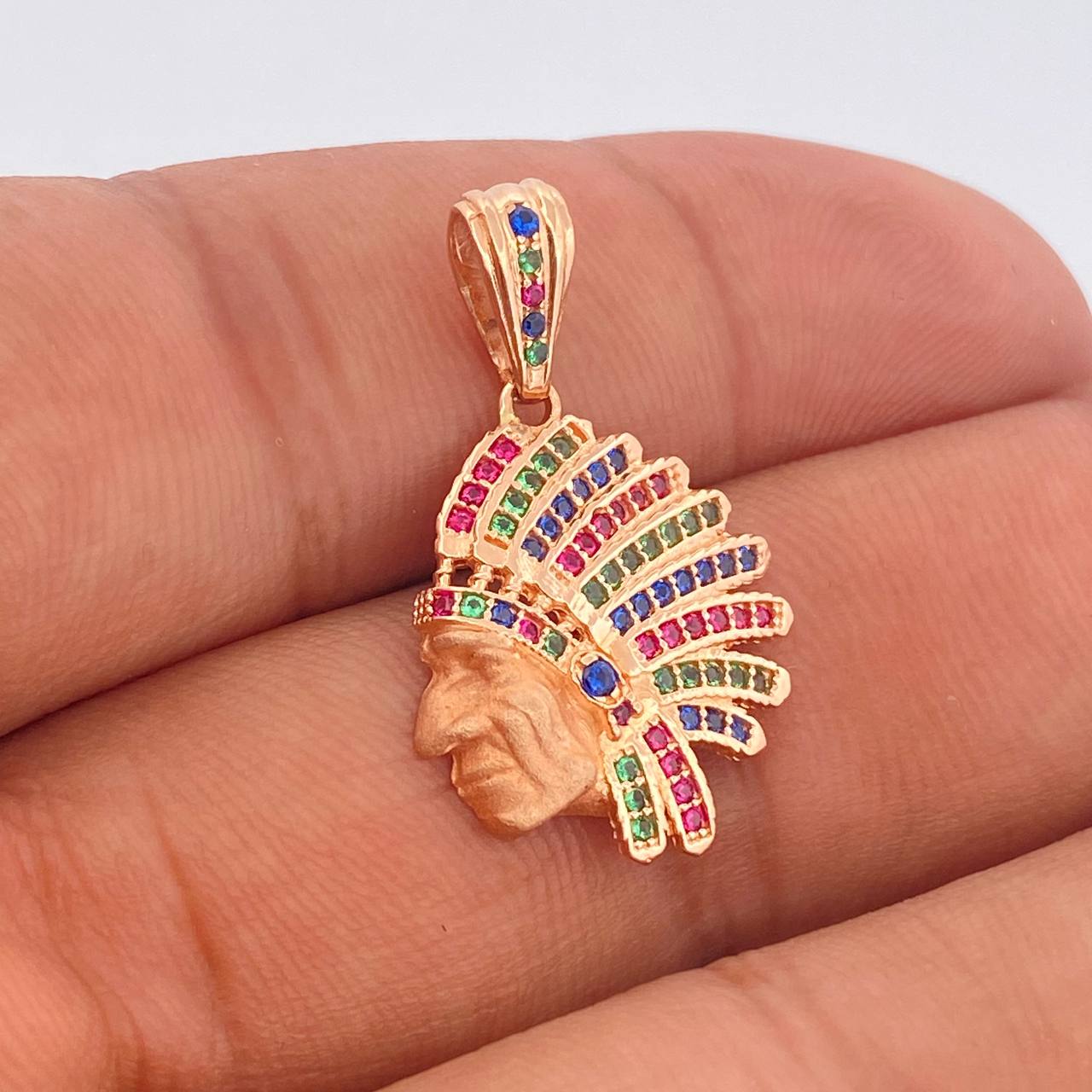 Dije Indio 2.95gr / 1 1/4 in / Oro Rosa 18K %