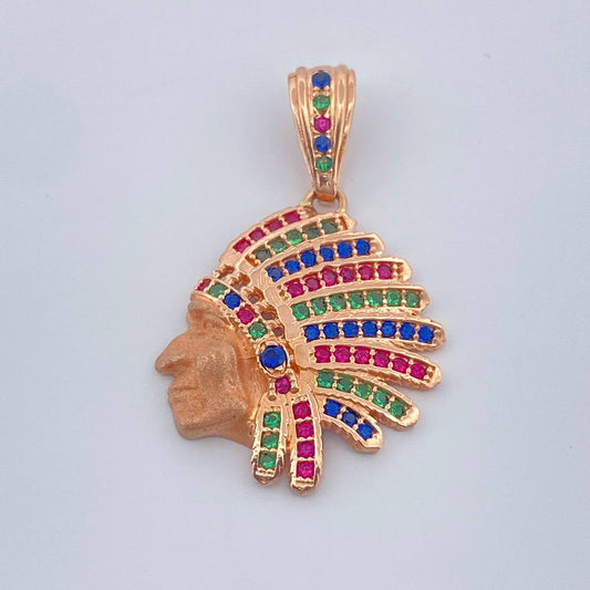 Dije Indio 2.95gr / 1 1/4 in / Oro Rosa 18K %