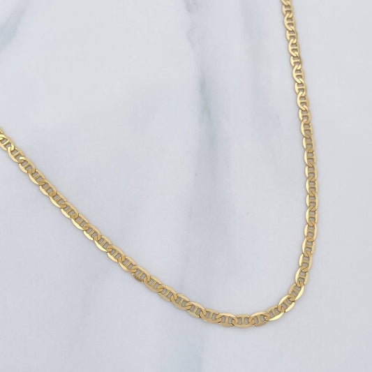 Cadena Escalera Plana 5.45 g / 23 1/2 in / 1 mm Oro Amarillo 18K