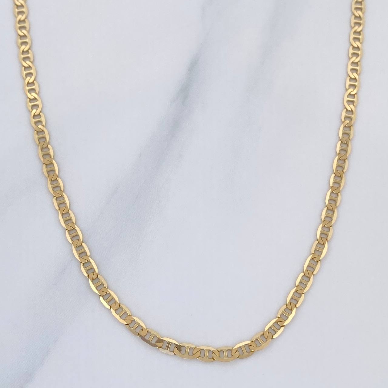 Cadena Escalera Plana 5.45 g / 23 1/2 in / 1 mm Oro Amarillo 18K