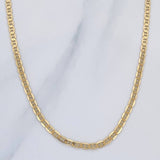 Cadena Escalera Plana 5.45 g / 23 1/2 in / 1 mm Oro Amarillo 18K