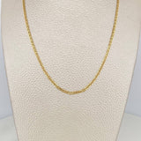 Cadena Escalera Plana 5.45 g / 23 1/2 in / 1 mm Oro Amarillo 18K