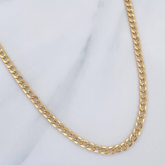 Cadena Cubana 5.4 g / 28 in / 2.9 mm Oro Amarillo 18K