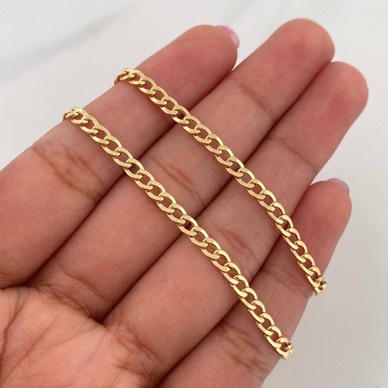 Cadena Cubana 5.4 g / 28 in / 2.9 mm Oro Amarillo 18K