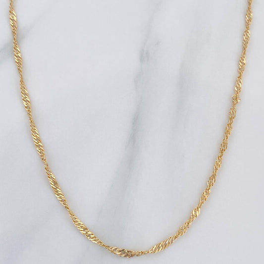 Cadena Singapur 1.9 g / 23 1/2 in / 1.8 mm Oro Amarillo 18K
