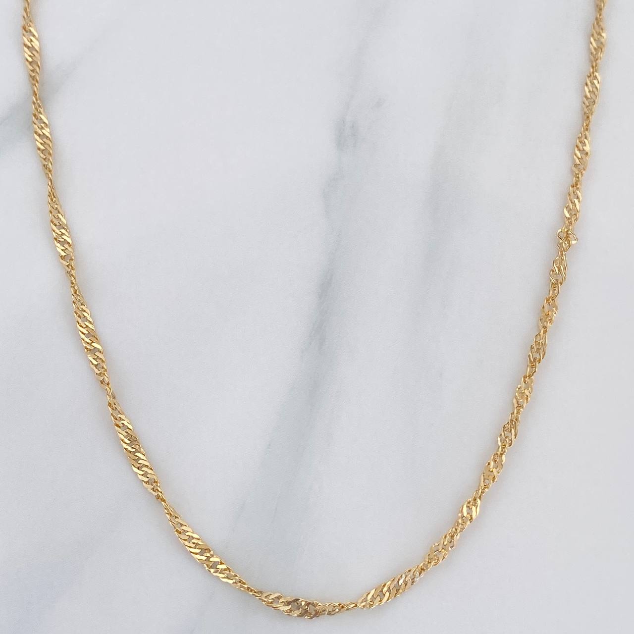 Cadena Singapur 1.85 g / 23 1/2 in / 1.8 mm Oro Amarillo 18K