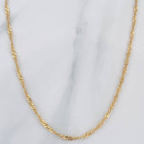 Cadena Singapur 1.85 g / 23 1/2 in / 1.8 mm Oro Amarillo 18K
