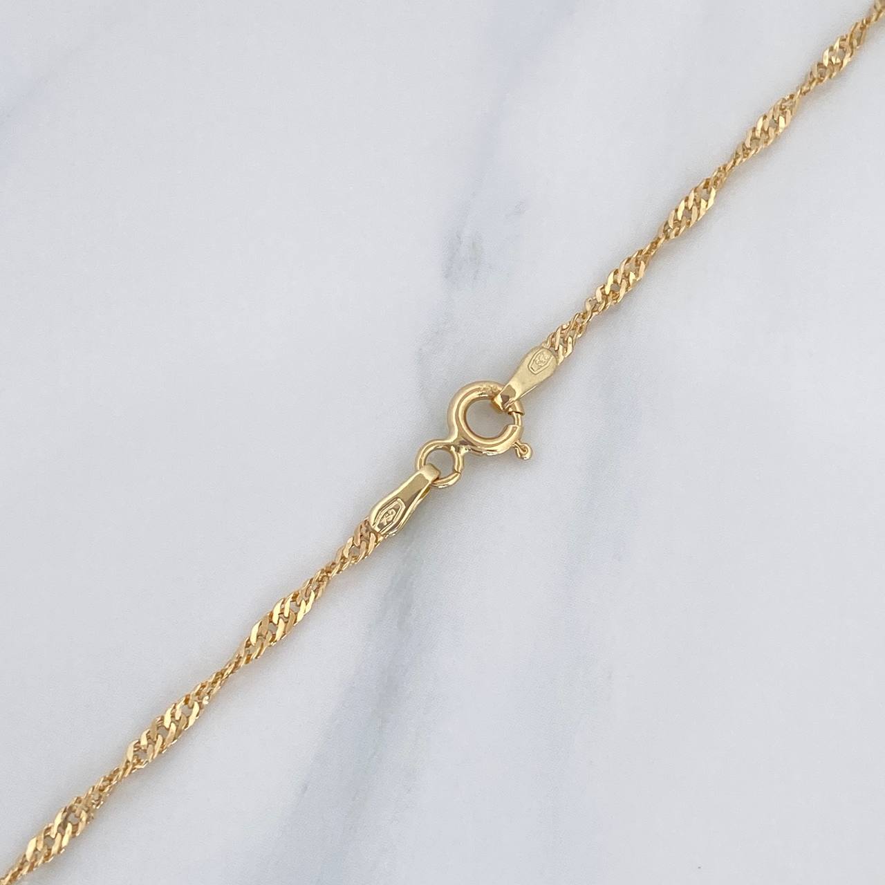 Cadena Singapur 1.85 g / 23 1/2 in / 1.8 mm Oro Amarillo 18K