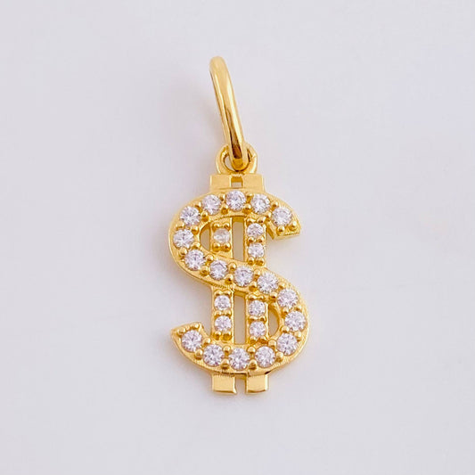 Dije Signo Dólar 1.1gr / 1 in / Oro Amarillo 18K