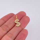 Dije Signo Dólar 1.1gr / 1 in / Oro Amarillo 18K