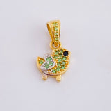 Dije Pajarito 0.95gr / 1/2 in / Dos Oros Amarillo Blanco 18K