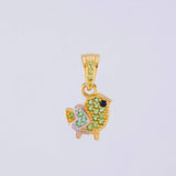 Dije Pajarito 0.95gr / 1/2 in / Dos Oros Amarillo Blanco 18K