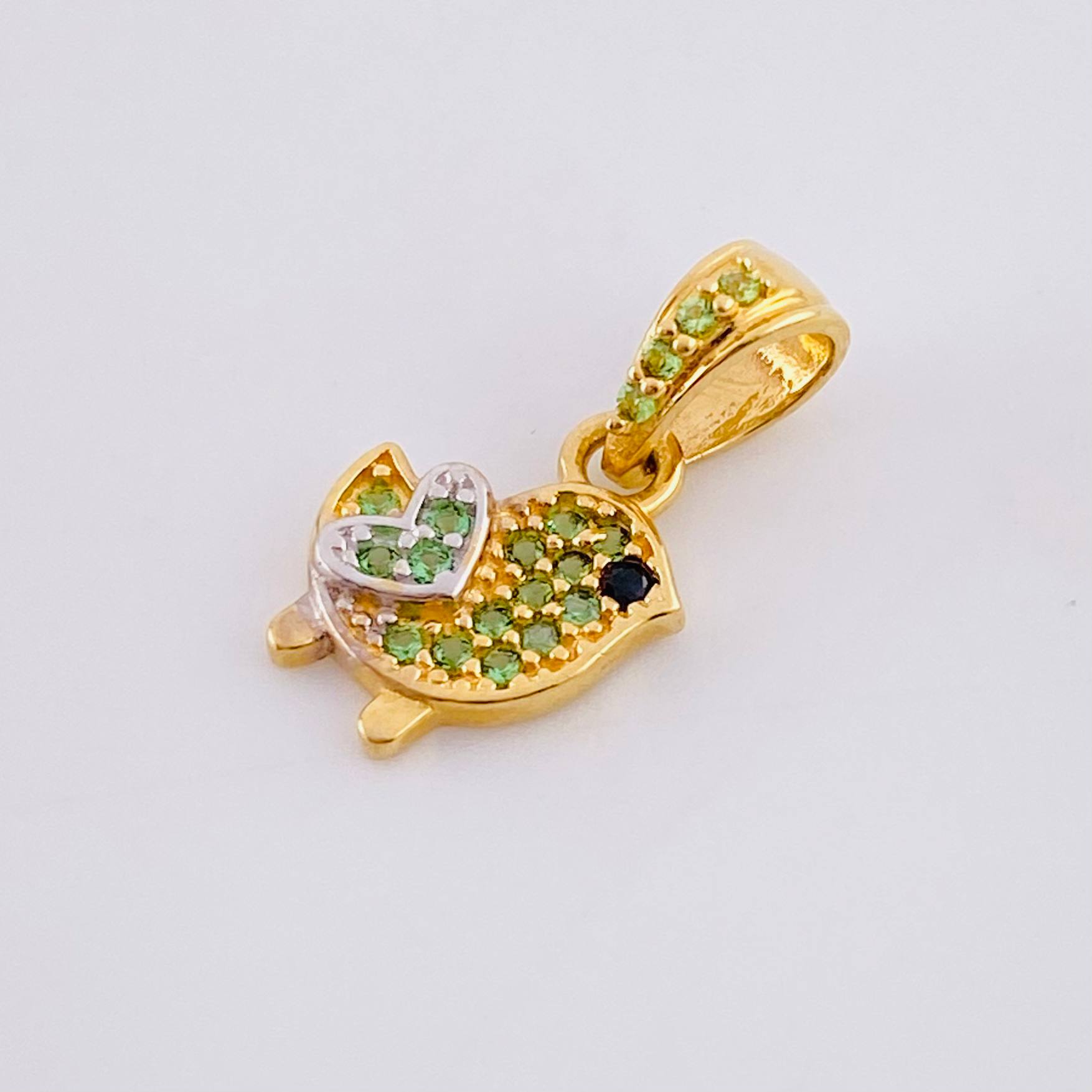 Dije Pajarito 0.95gr / 1/2 in / Dos Oros Amarillo Blanco 18K