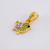 Dije Pajarito 0.95gr / 1/2 in / Dos Oros Amarillo Blanco 18K