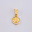 Pendant Striped Eagle 0.6gr / 1.4cm / White Zircons Yellow Gold