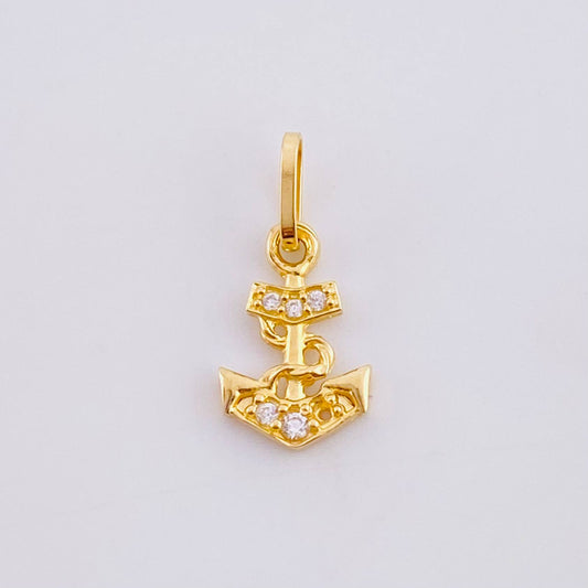 Dije Ancla 0.4gr / 1/2 in / Oro Amarillo 18K
