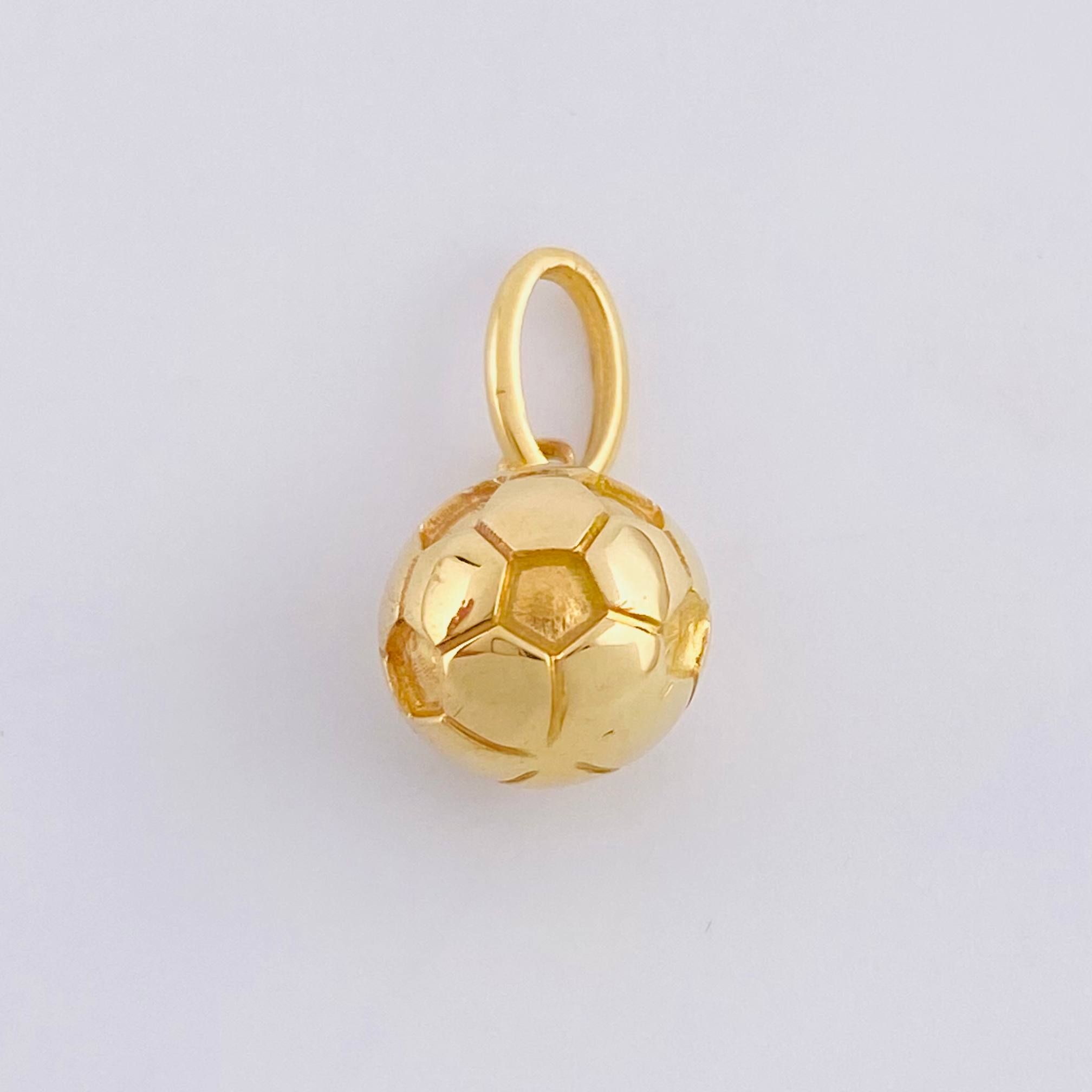 Dije Futbol Balon 1.8gr / 1/2 in / Oro Amarillo 18K
