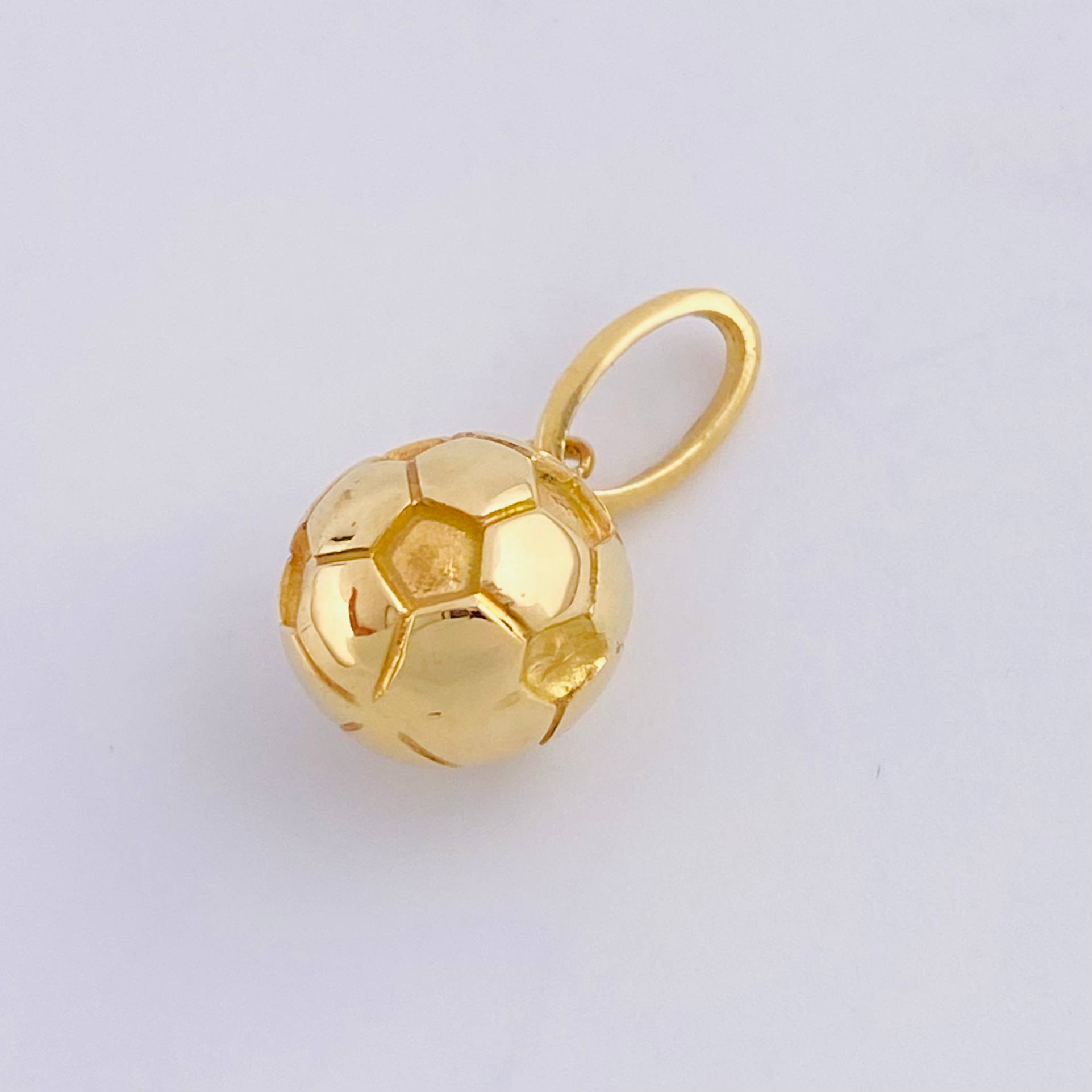 Dije Futbol Balon 1.8gr / 1/2 in / Oro Amarillo 18K