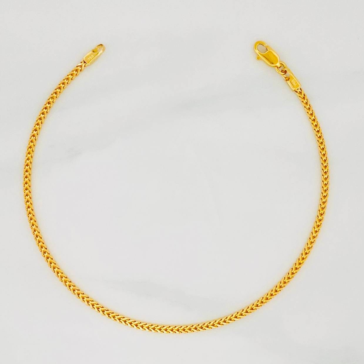 Pulso Franco 1.75g / 7 1/2 in / 1.9mm Oro Amarillo 18K