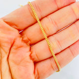 Pulso Franco 1.8g / 7 1/2 in / 1.9mm Oro Amarillo 18K