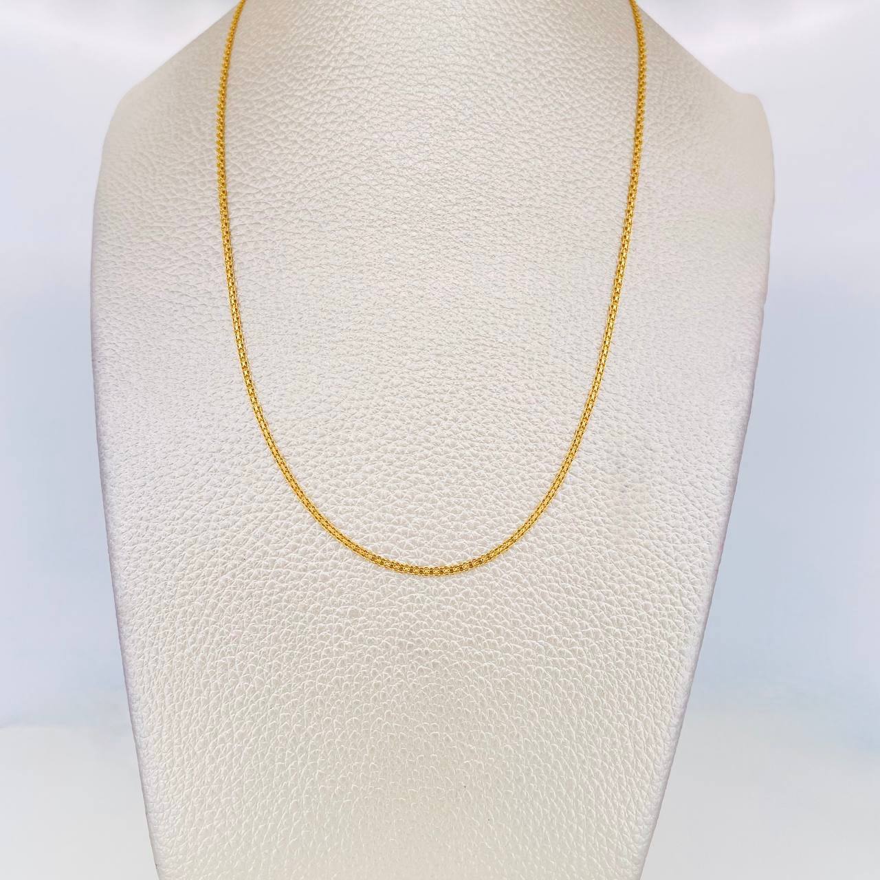 Cadena China 3.2g / 24 in / 1.5mm Oro Amarillo 18K