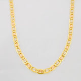 Flat Mariner Chain 5.5g / 24 in / 2.4mm Three Golds 18K