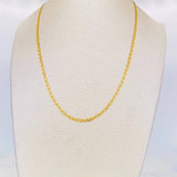Flat Mariner Chain 5.5g / 24 in / 2.4mm Three Golds 18K