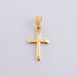 Dije Cruz Puntas Planas 0.5 g / 1 in Oro Amarillo 18K