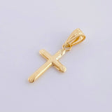Dije Cruz Puntas Planas 0.5 g / 1 in Oro Amarillo 18K