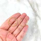 Candongas Aro Liso 0.9gr / 3/4 in / Oro Amarillo 18K ©