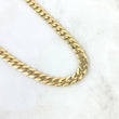 Cadena Cubana 33.75gr / 60cm / 7mm Circones Blancos Broche Cajon Oro Amarillo  18K ©