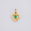 Dije Corazón Infinito Esmeralda 5pts 0.45g / 1/2 in Oro Amarillo 18K
