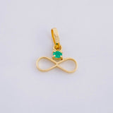 Dije Infinito Esmeralda 2pts 0.3g / 1/2 in Oro Amarillo 18K