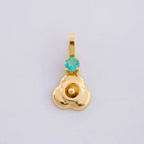 Dije Flor Esmeralda 6pts 0.35g / 1/2 in Oro Amarillo 18K