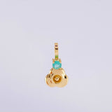 Dije Flor Esmeralda 6pts 0.35g / 1/2 in Oro Amarillo 18K