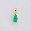 Dije Lagrima Esmeralda 24pts 0.25g / 1/2 in Oro Amarillo 18K