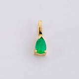 Dije Lagrima Esmeralda 19pts 0.25g / 1/2 in Oro Amarillo 18K