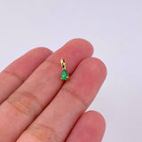 Dije Lagrima Esmeralda 19pts 0.25g / 1/2 in Oro Amarillo 18K