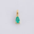 Dije Lagrima Esmeralda 15pts 0.25g / 1/2 in Oro Amarillo 18K