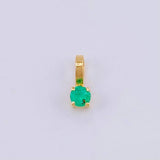 Dije Circulo Esmeralda 16pts 0.2g / 1/4 in Oro Amarillo 18K